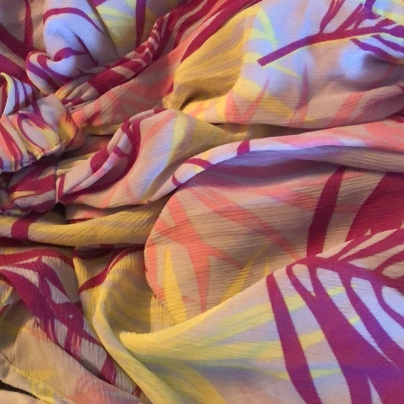 Miken PURPLE MULTI Lace-Up Caftan Cover-Up with Headband, US X-Small - Picture 5 of 5